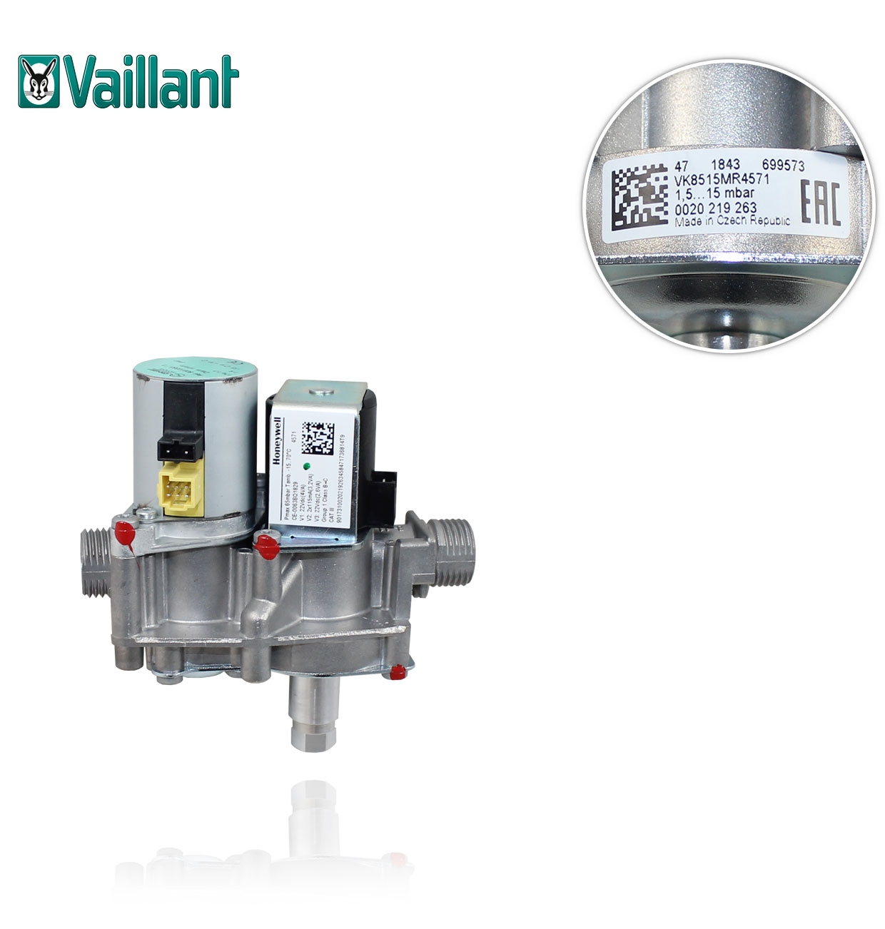 BLOQUE REGULADOR GAS NATURAL VMW 21/245/4-5 (con regulador) VAILLANT 0020053968