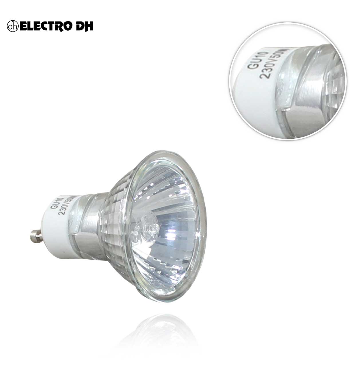 MR16 12V 50W STANDARD DICROICA HALOGEN BULB with protective glass