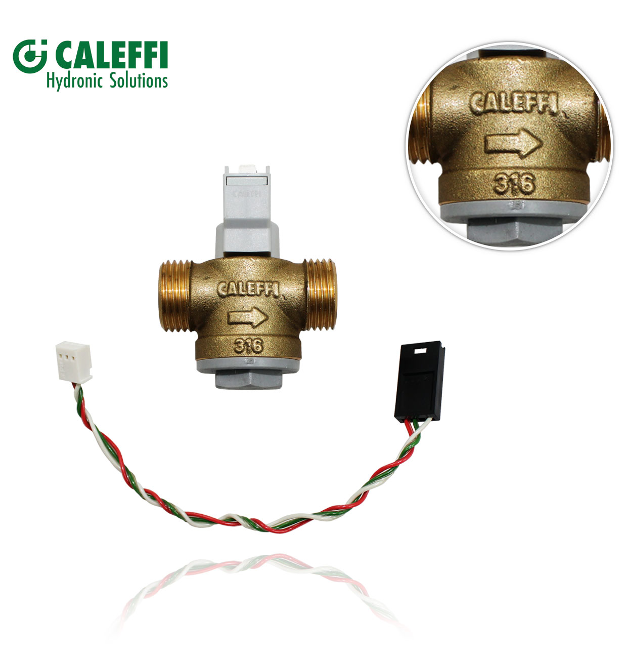 FERROLI 39804220 *CALEFFI 316400* 1/2" 10bar ROTATING FLOW SWITCH with CABLE.