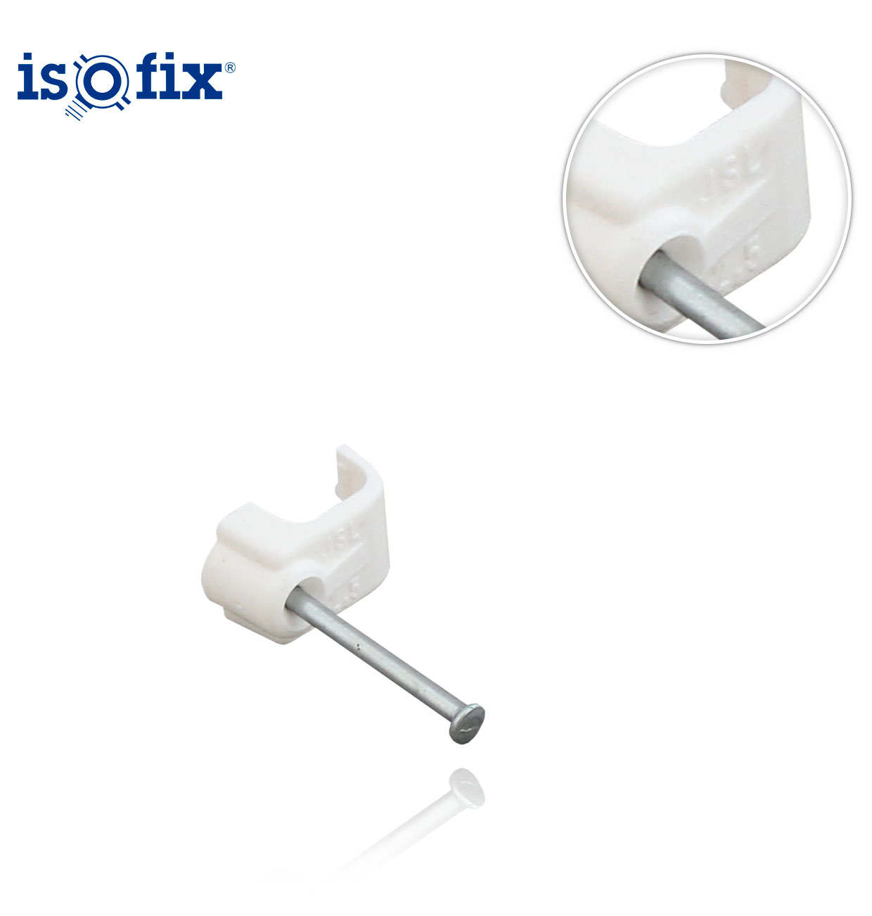 No. 2 WHITE CABLE CLIP 2x1.5-2x2.5 electrical fastener
