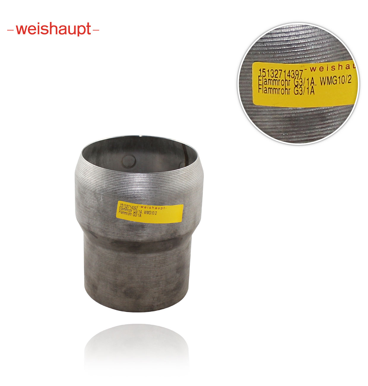 WEISHAUPT 15132714397 FLAME TUBE WITHOUT BAFFLE