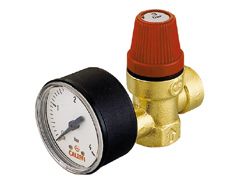 313430 1/2" 3bar FF CALEFFI SAFETY VALVE with manometer